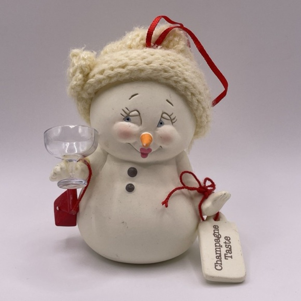 Department 56 Snowpinions CHAMPAGNE TASTE Christmas Ornament